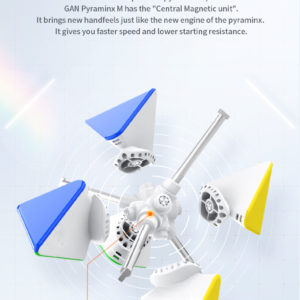 a white and blue object with a circular object in the center